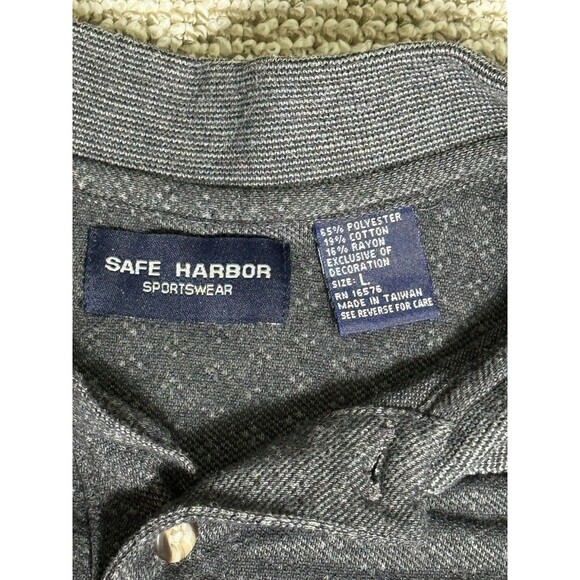 Safe Harbor Polo Men’s Large Black Banded Golf Casual - Picture 3 of 7